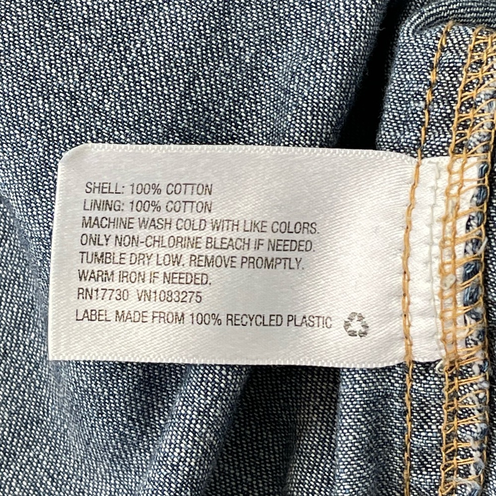 NWOT Universal Thread 100% cotton chambray button front long sleeve shirt - Picture 7 of 7